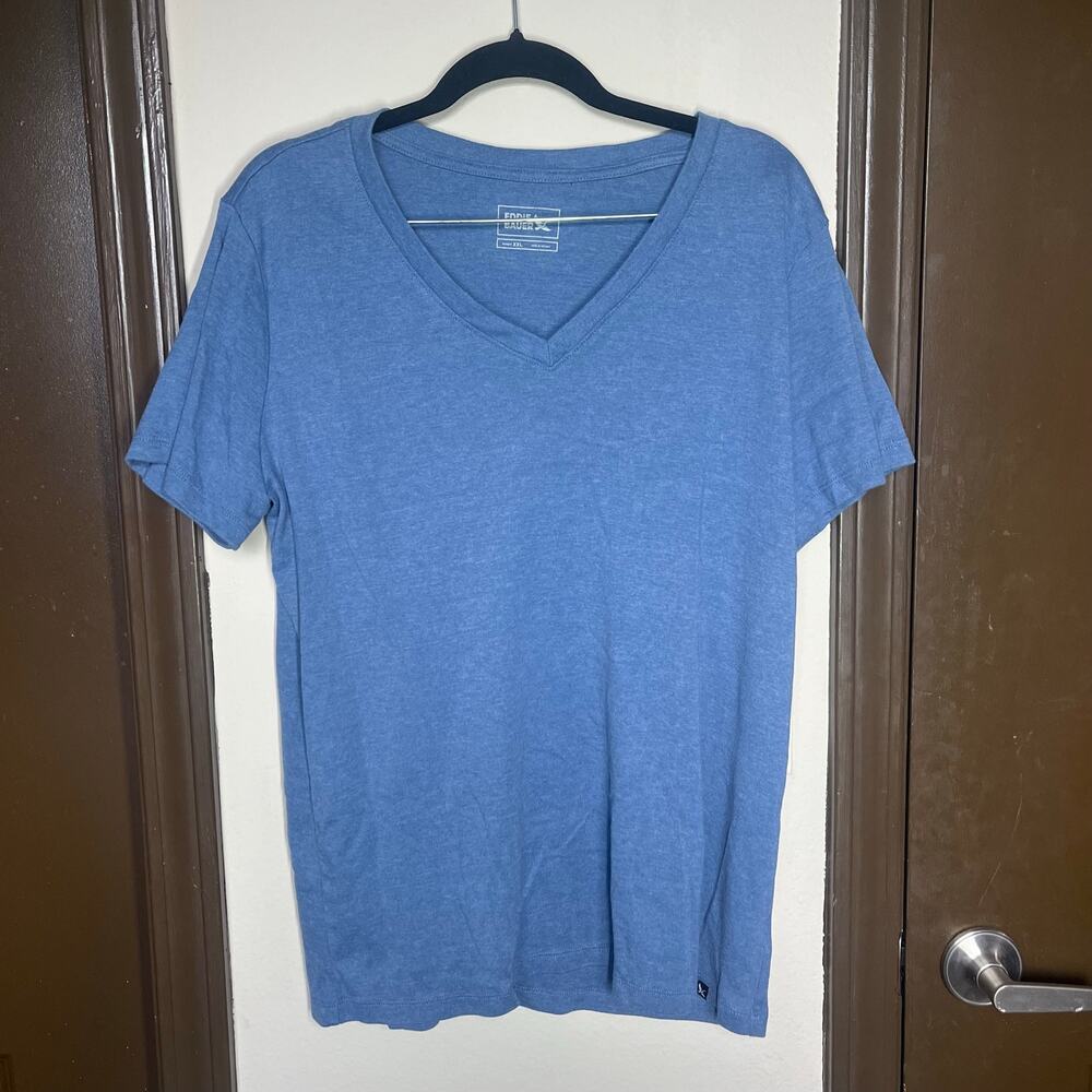 Eddie Bauer Women’s XXL V-Neck Short Sleeve T-Shirt Cotton Blend Casual